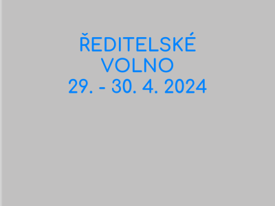 Ředitelské volno